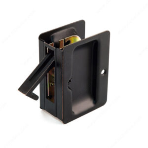 Cavity Sliders-Richelieu Pocket Door Pull – Rectangular-Black